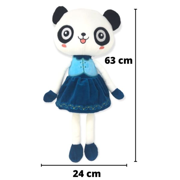 peluche de panda vestido azul grande 2