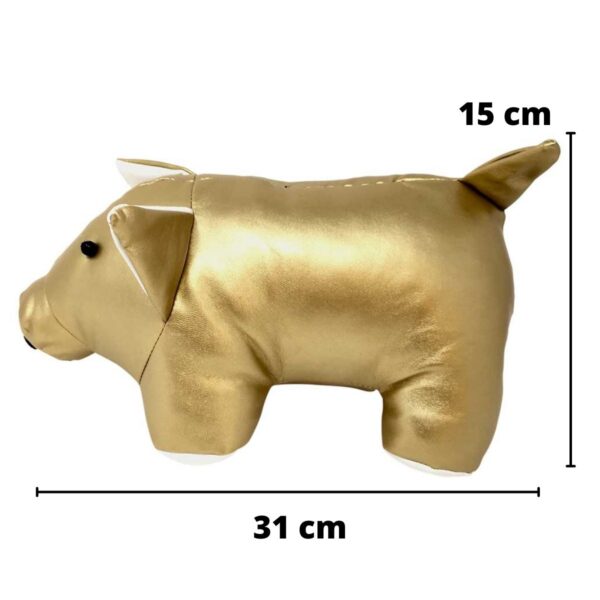 peluche de puerquito dorado metalico 2