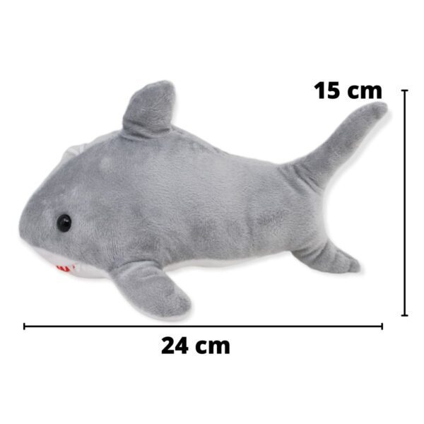 peluche de tiburon gris 24 cm 2