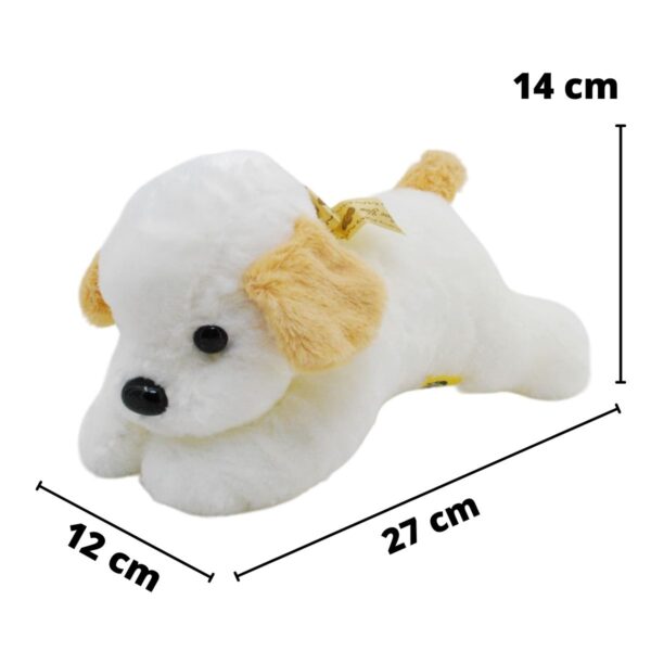 perrito de peluche blanco orejas cafés 2