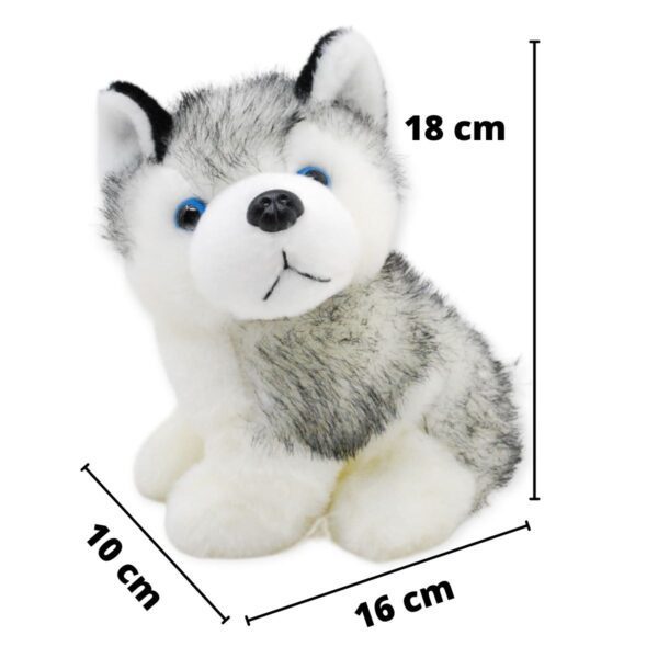 perrito de peluche husky bebe gris 2