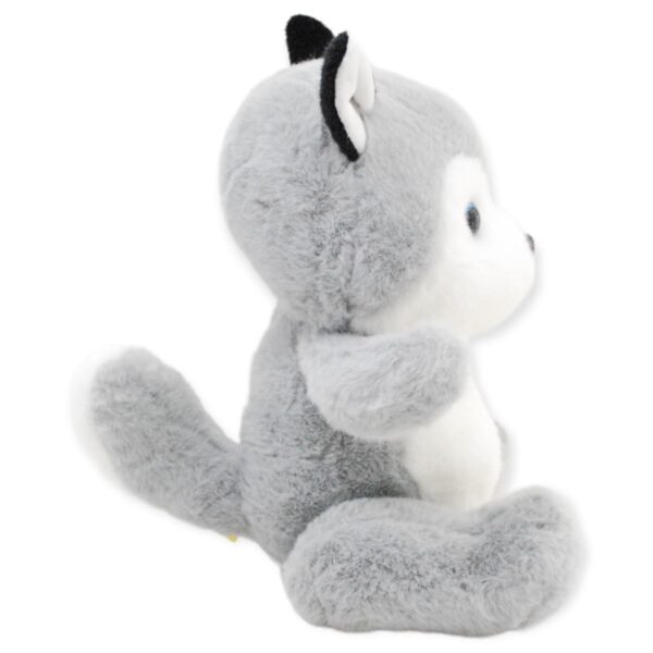 perrito de peluche husky de color gris 4