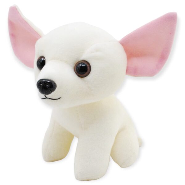 perro de peluche blanco orejas rosas 2