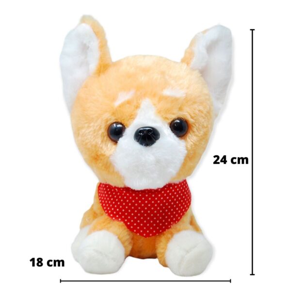 Perrito de peluche café pañuelo rojo con sonido 2