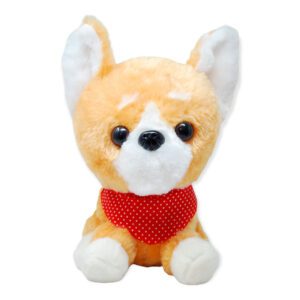 Perrito de peluche café pañuelo rojo con sonido