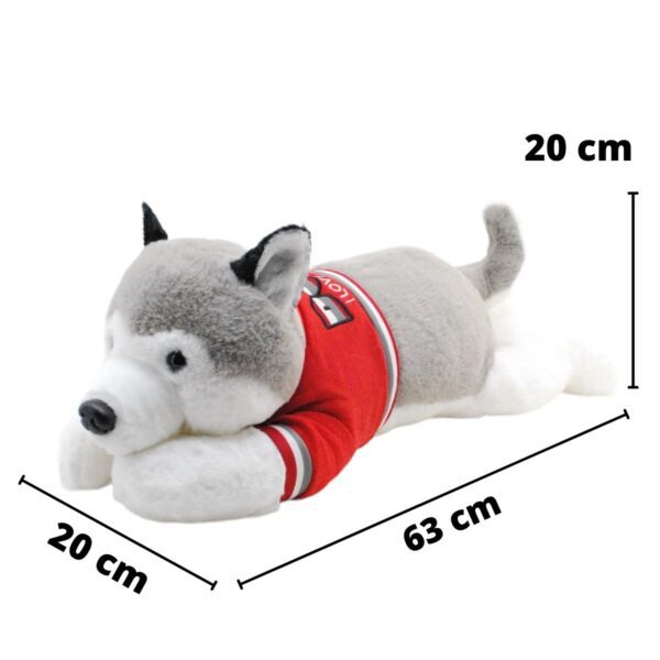 perro de peluche extragrande husky gris 2