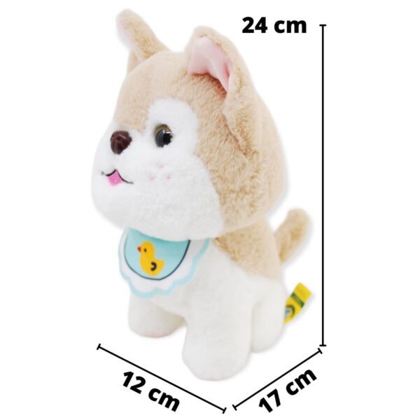 perro de peluche husky bebe cafe claro 2