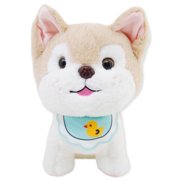 perro de peluche husky bebe cafe claro