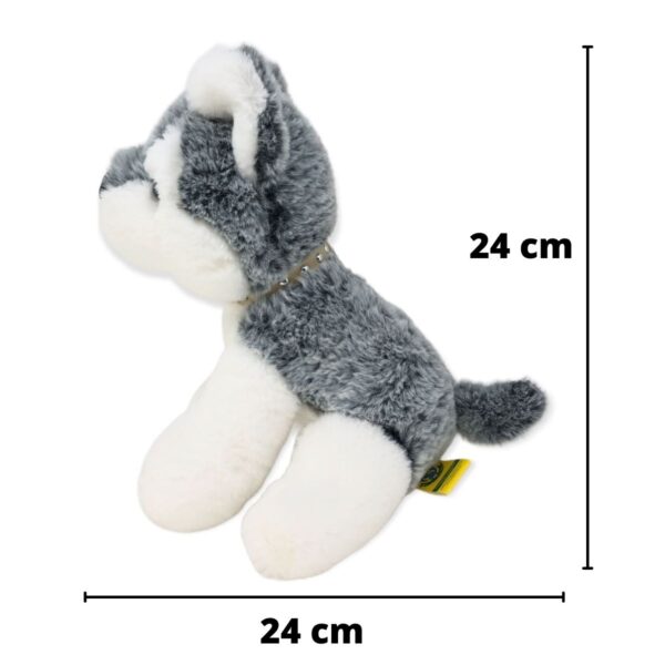 perro de peluche husky color gris 2