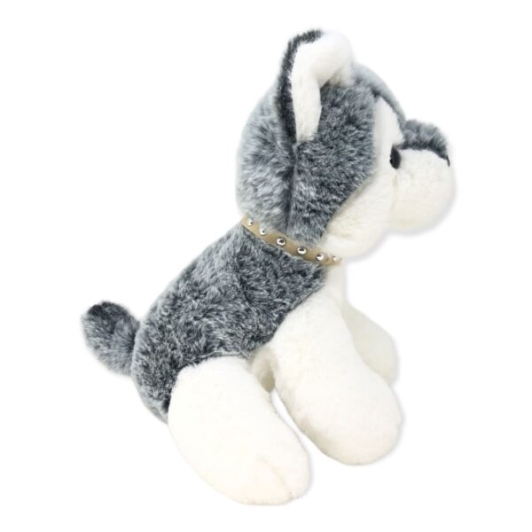 perro de peluche husky color gris 4