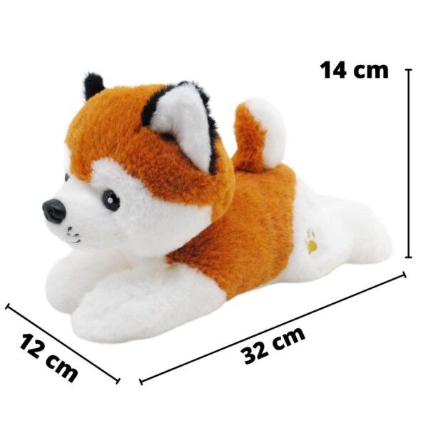 perro de peluche husky naranja 2