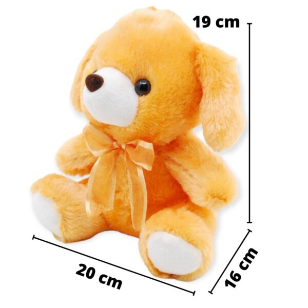 perro de peluche naranja moño naranja 2