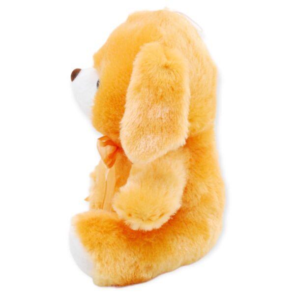 perro de peluche naranja moño naranja 3