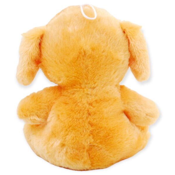 perro de peluche naranja moño naranja 4