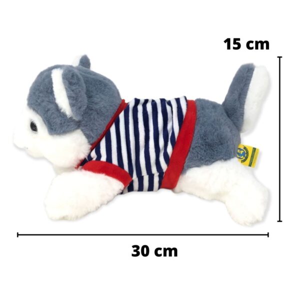 perro husky de peluche azul 2