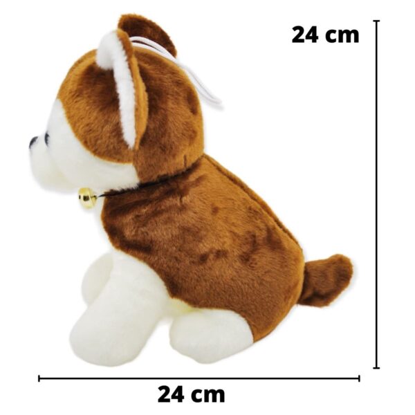 perro husky de peluche café 2