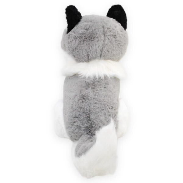 perro husky de peluche color gris tierno 3