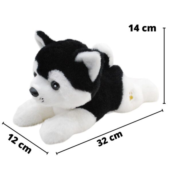 perro husky de peluche negro 2