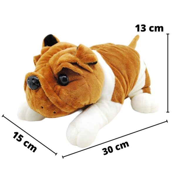 perro pug de peluche con sonido color café 2