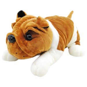 perro pug de peluche con sonido color café