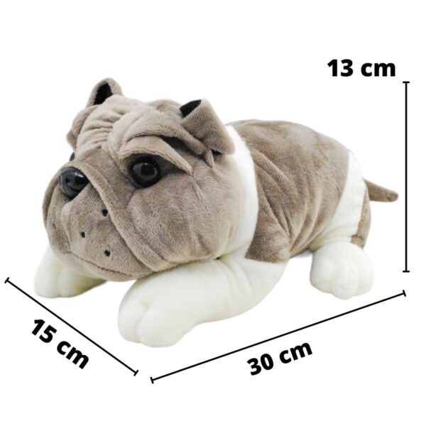 perro pug de peluche gris con sonido 2