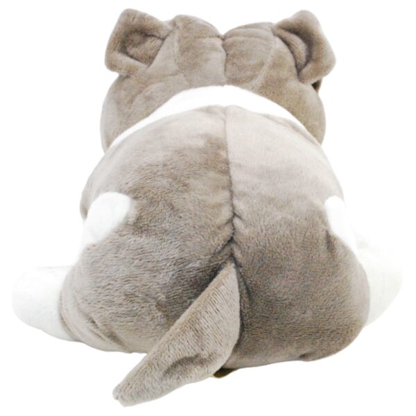 perro pug de peluche gris con sonido 3