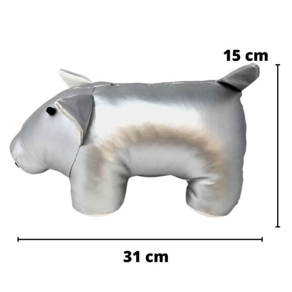 puerco de peluche gris metalico 2