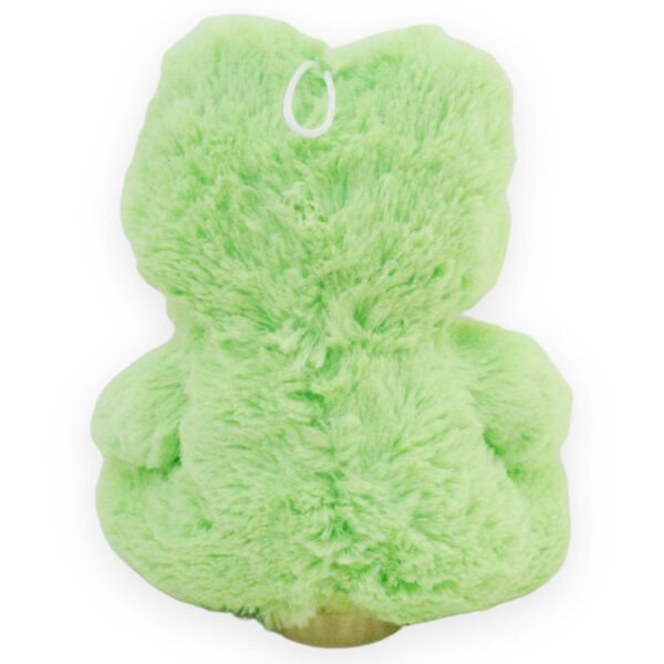 rana de peluche verde moño rojo 3