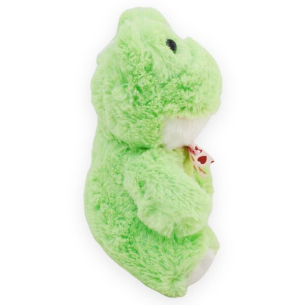 rana de peluche verde moño rojo 4