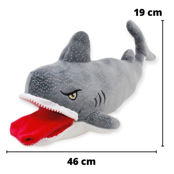 tiburon de peluche gris 46 cm 2