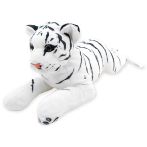 tigre de bengala de peluche echado