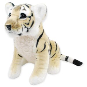 tigre de peluche bebé blanco grande