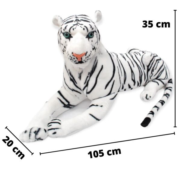 tigre de peluche blanco con sonido extragrande 2