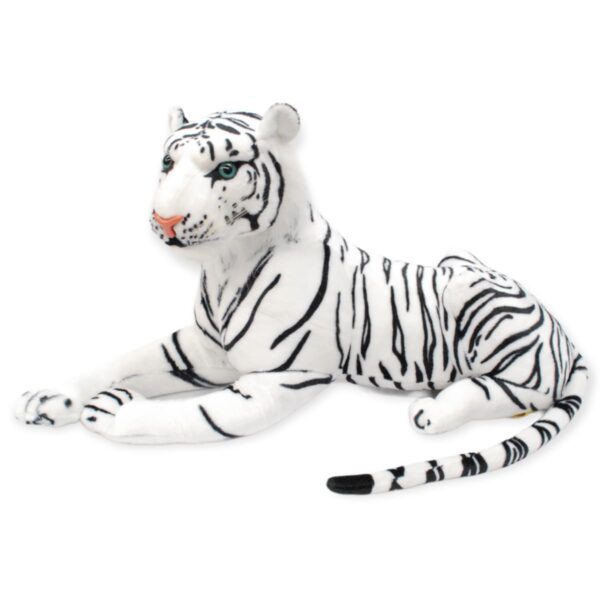 tigre de peluche blanco con sonido extragrande 3