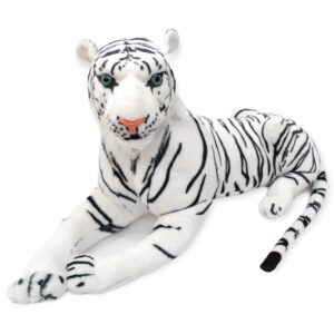 tigre de peluche blanco con sonido extragrande