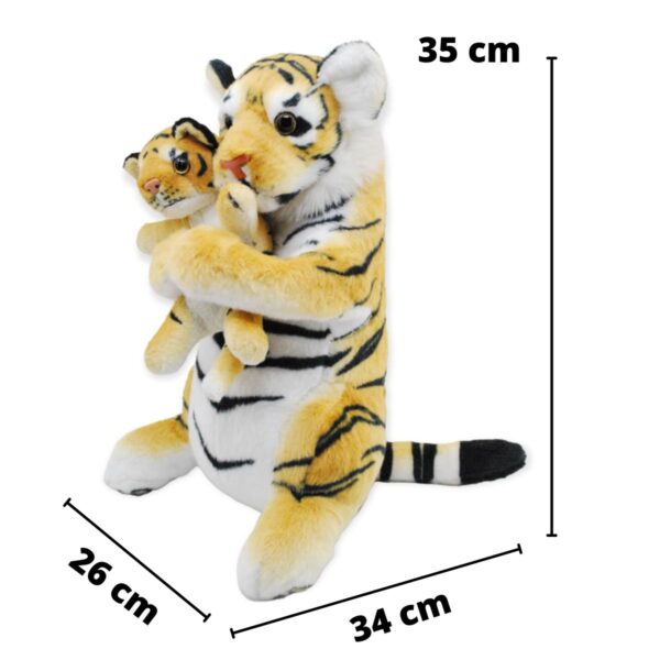 tigre de peluche con bebe pequeño 2