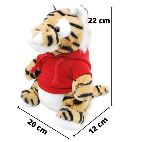 tigre de peluche rayado sueter rojo 2