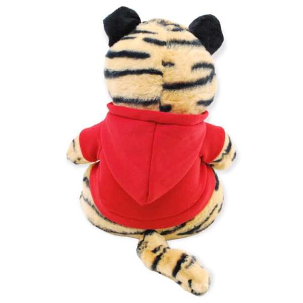 tigre de peluche rayado sueter rojo 4