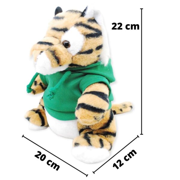 tigre de peluche rayado sueter verde 2