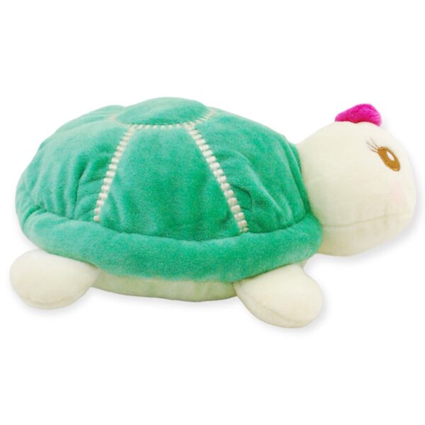 tortgua de peluche azul moño rosa 4