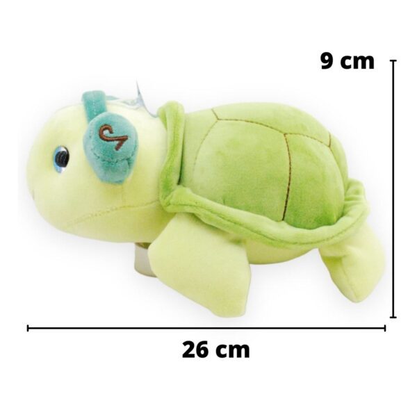 tortuga de peluche con audifonos azules 2