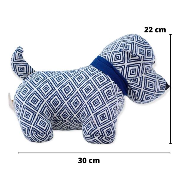 perro de peluche azul bufanda azul 2