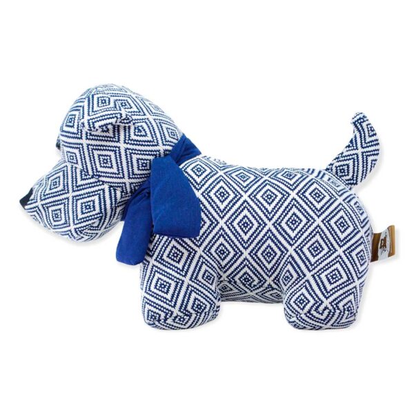 perro de peluche azul bufanda azul 4