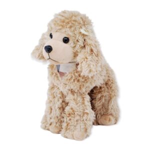 perro lanudo de peluche café