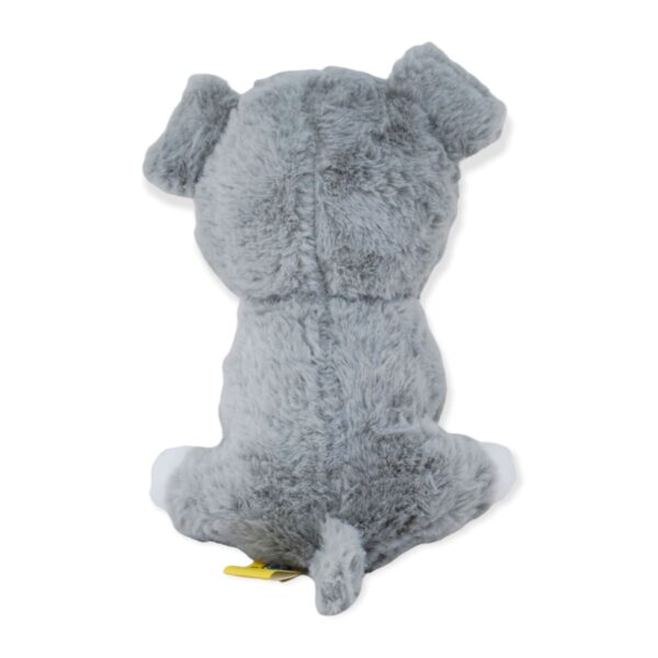 perro schnauzer de peluche color gris 3