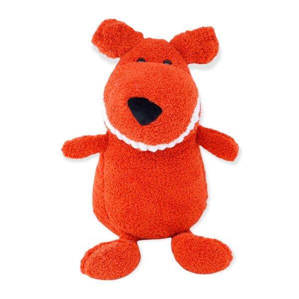 perro de peluche color rojo