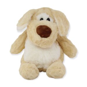 perro de peluche gordito café