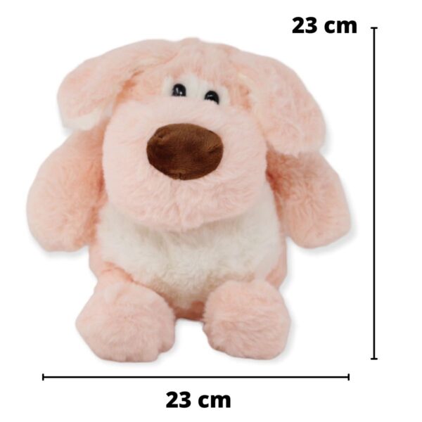 perro de peluche gordito rosa 2