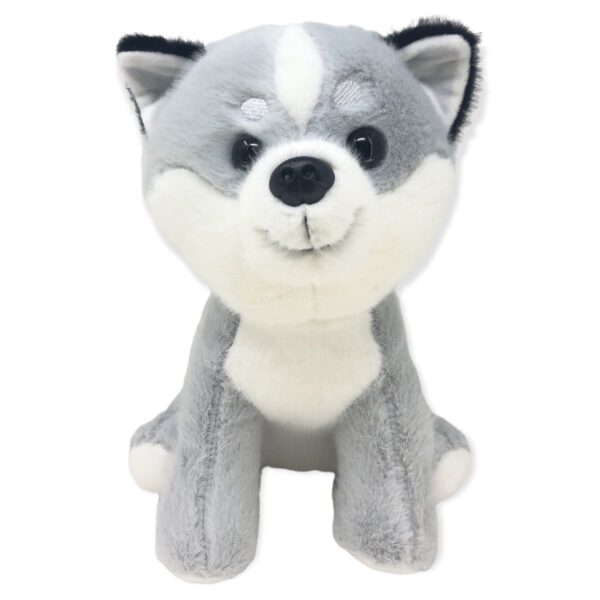 perro de peluche husky color grs 26 cm